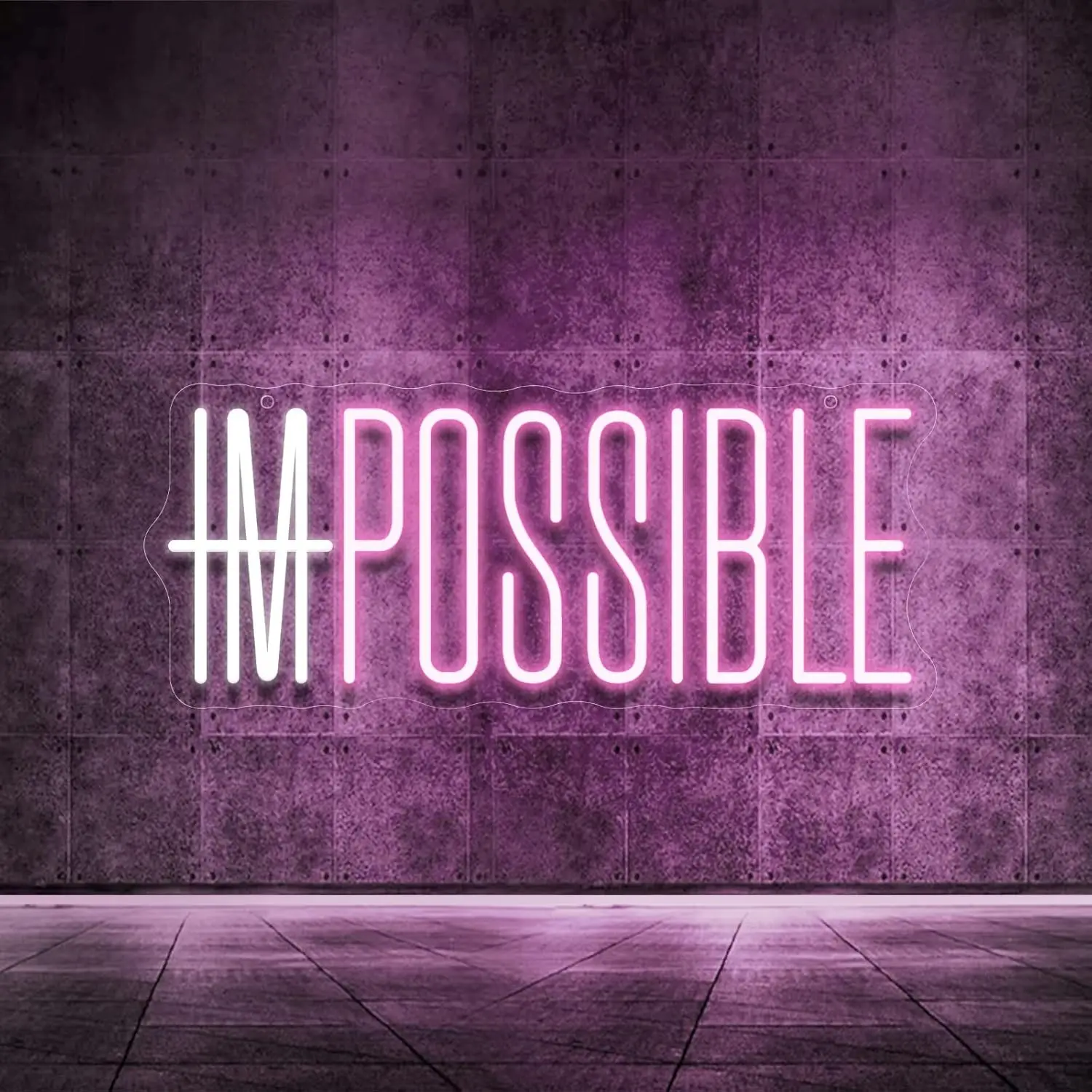 Home Gym Neon Sign - Letrero Luminoso LED Neón 'I'm Possible'