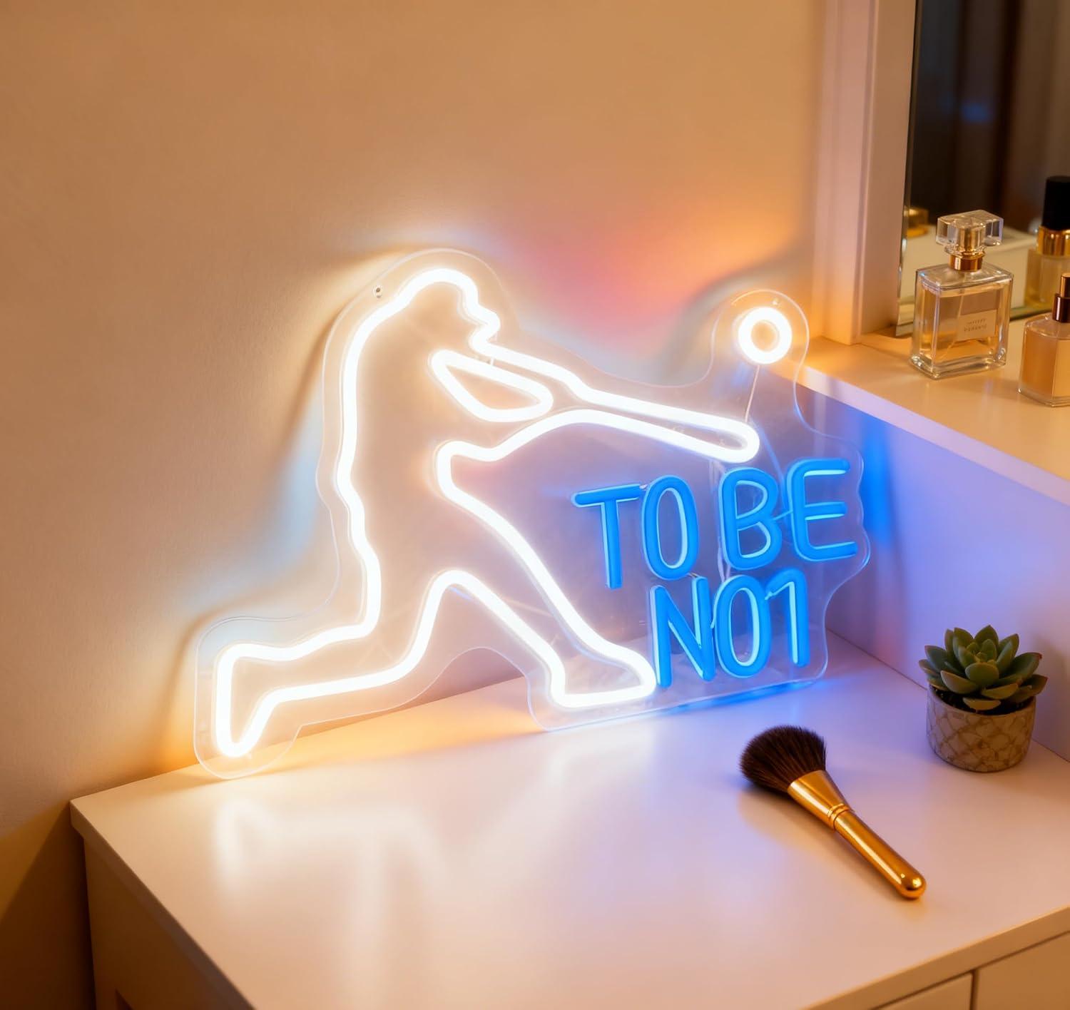 Letrero de neón To Be No1, luz - Home Gym Neon Sign reseña y precio