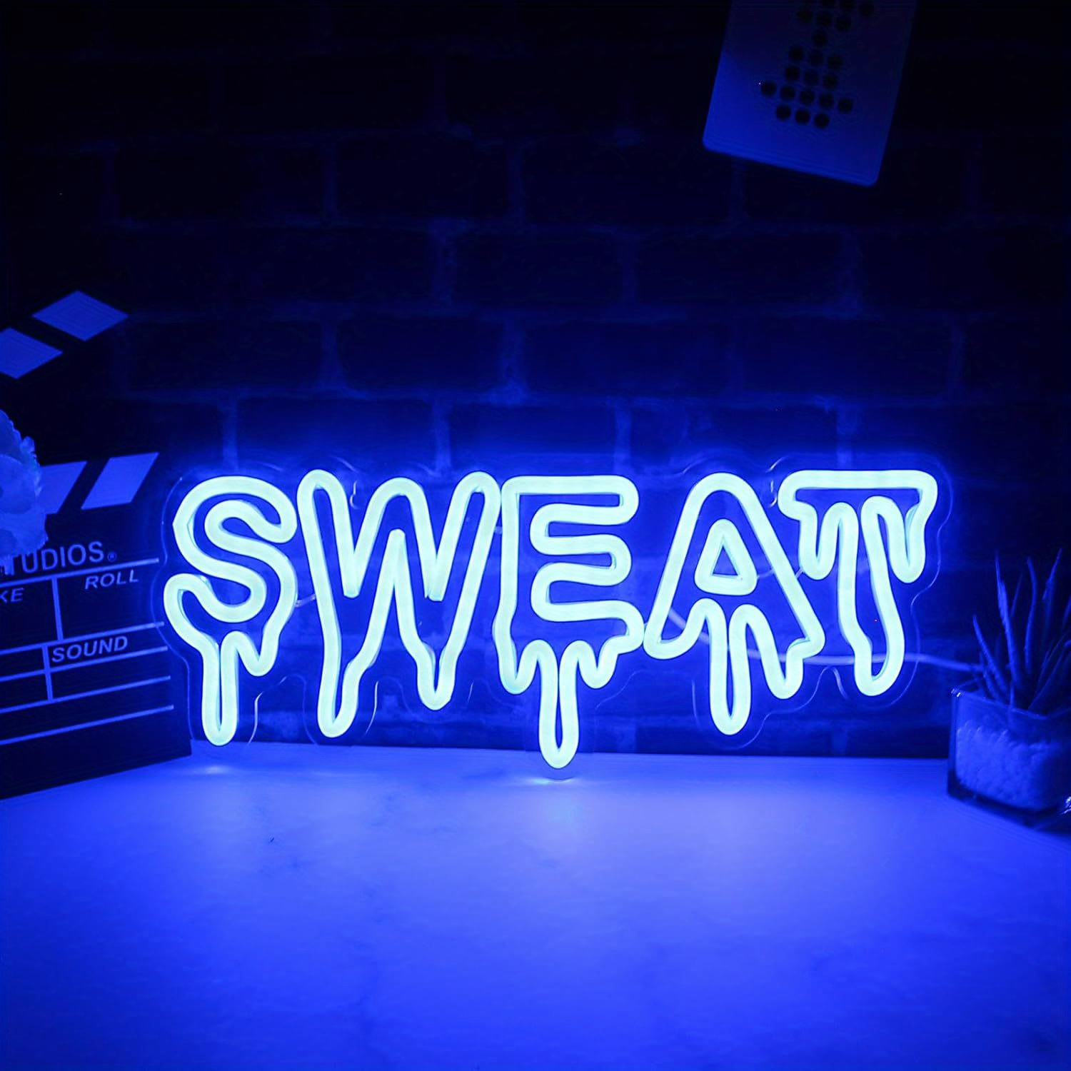 Letrero LED de Neón Azul con E - Home Gym Neon Sign reseña y precio