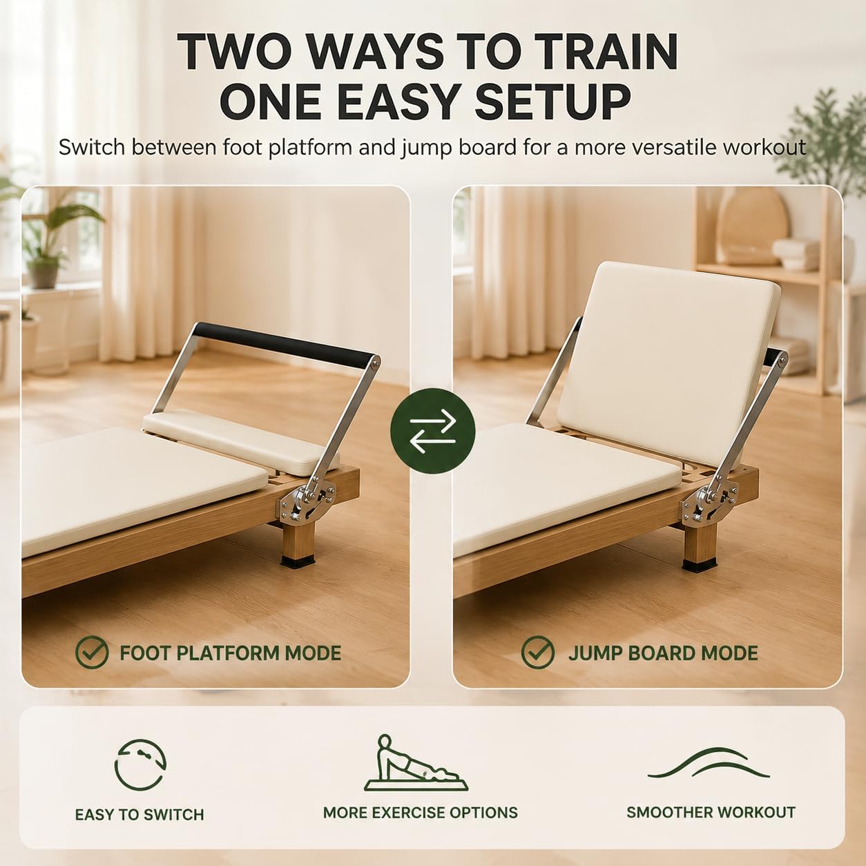Reformer de Pilates Plegable,  - Leg Home Gym Workout reseña y precio